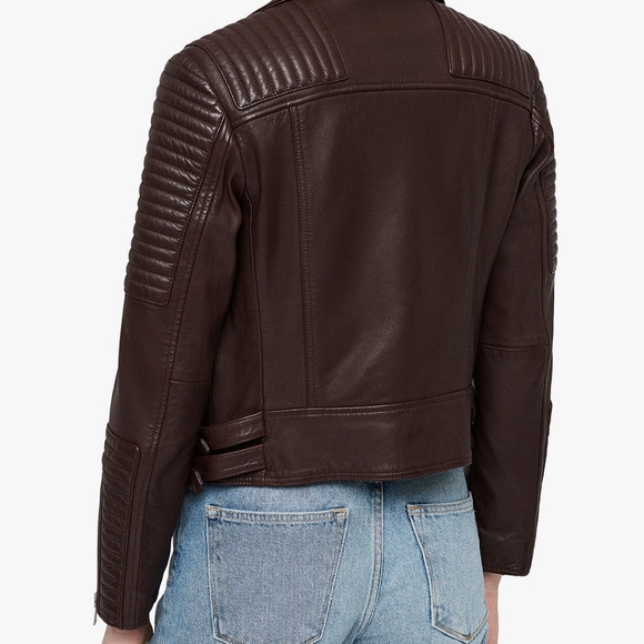 NWT ALL SAINTS ESTELLA LEATHER JACKET - Picture 4 of 6